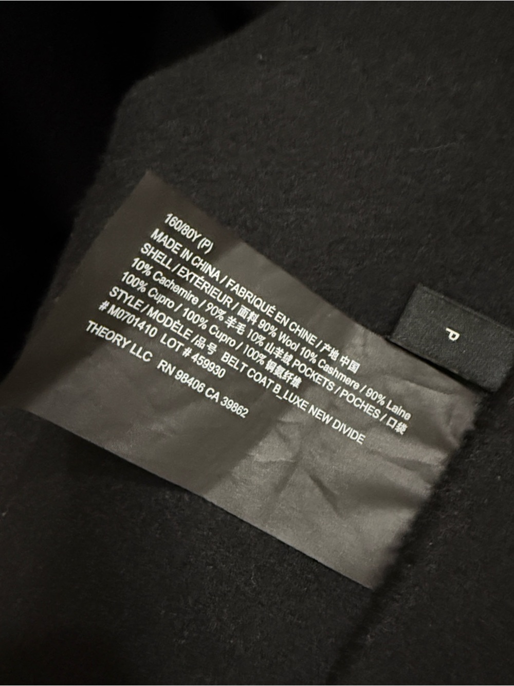 Theory Double-Face Wool-Cashmere Belted Wrap Top Coat - Picture 10 of 10
